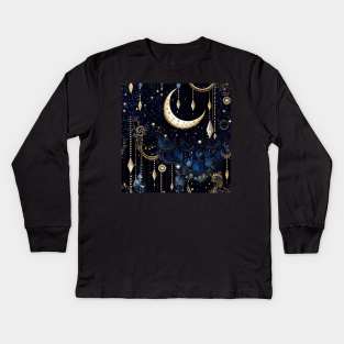 Moon pattern Kids Long Sleeve T-Shirt